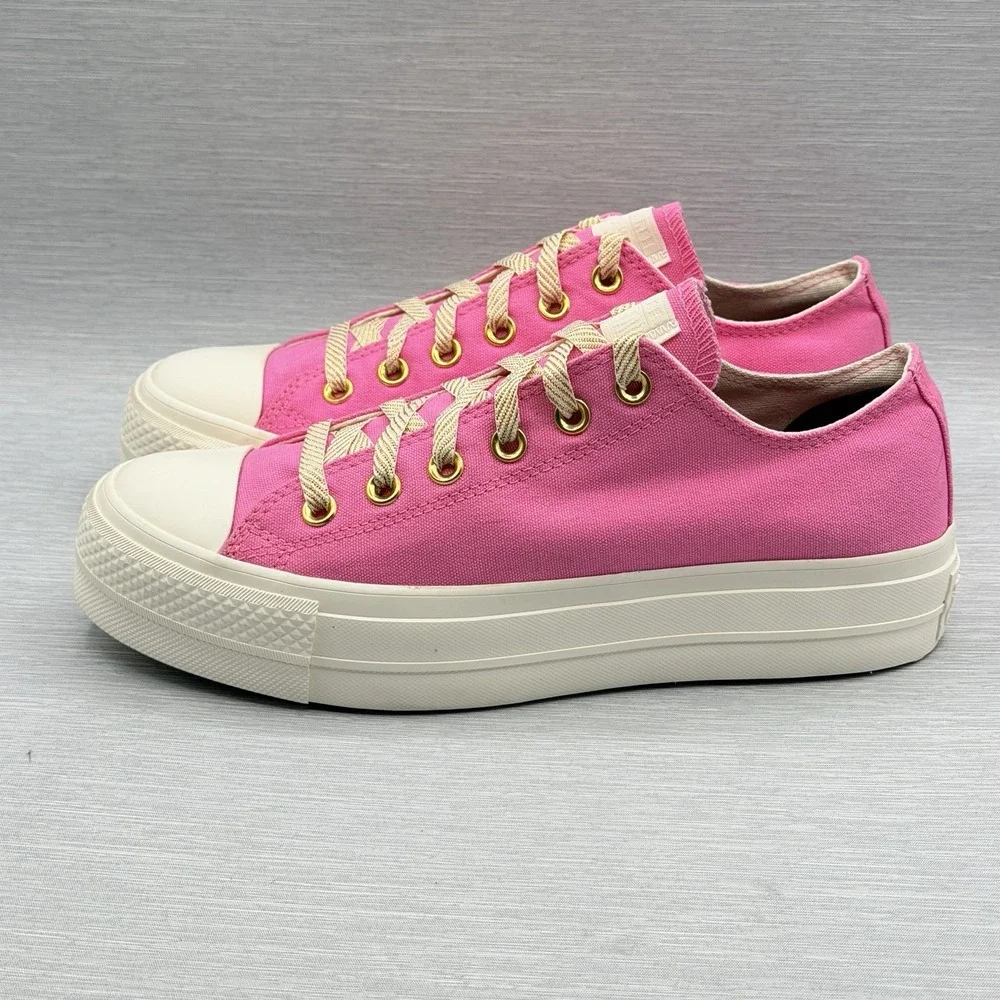 Converse By You Women's 9 Chuck Taylor Platform Pink Gold Low Top 171210C